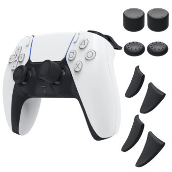 Thumb Grips Protect Cover for PS5 DualSense Controller - 8 in 1 Games Accessories Kit Anti Slip Silicon Analog Stick Thumb Grips Set with Trigger Extensions for Sony PS5 DualSense Wireless Controller