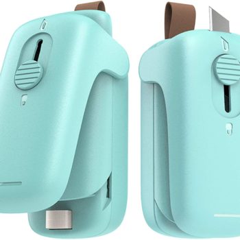 Bag Sealer Mini - 2 in 1 Portable Heat Sealer with Cutter, Handheld Bag Resealer Keep Snacks & Food Fresher and Longer, Practical Bag Sealer Machine Bag Heat Sealer Suitable for Home Travel and Picnic