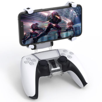 Controller Phone Mount for PS5 - Adjustable Wireless Controller Phone Clip Mount Holder Clamp Compatible with Playstation 5 Dualsense Controller